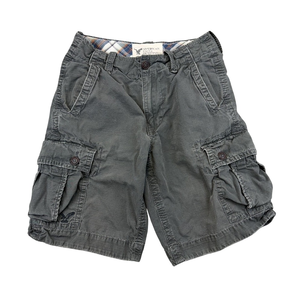 American Eagle Outfitters Cargo Shorts Mens 28 Gray Classic Length Pockets